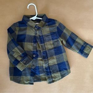 Cat and jack boys flannel shirt 12 mo